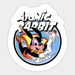 Atomic Rabbit Vintage Comic Style Sticker